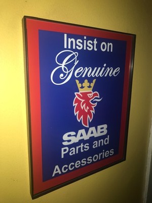 Saab Logo GenParts Mechanic Motors Auto Garage Advertising Sign