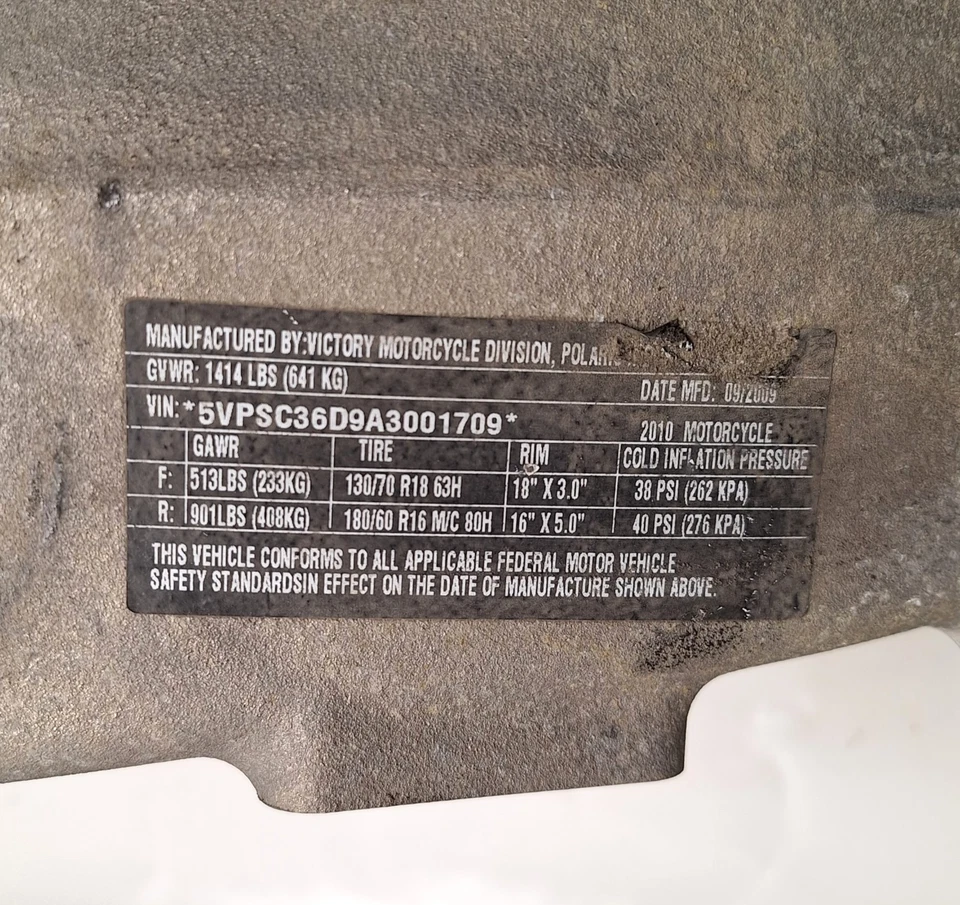 Chasis cuadro principal Victory Vision Arlen Ness 5631761 usado n.º 307 Foto 3 de 4