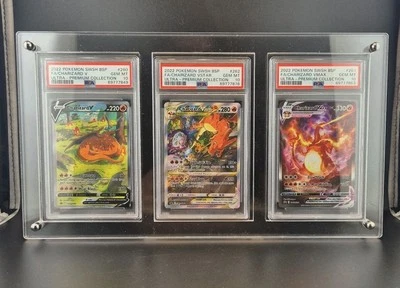 STAND ACRILICO 3 CARTE CUSTODIA STAND PSA ESPOSITORE POKEMON ONE PIECE MAGIC