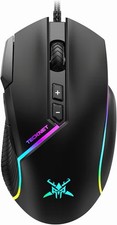 Wired Gaming Mouse, 12,800 DPI with Optical Sensor, 8 Programmable