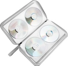 CD Case, DVD Case Holder 96 Capacity Hard Plastic CD DVD Disc Cases Storage B...