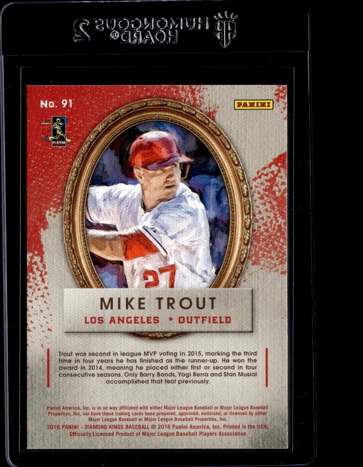 2016 Panini Diamond Kings #91 Mike Trout - Image 2 of 2