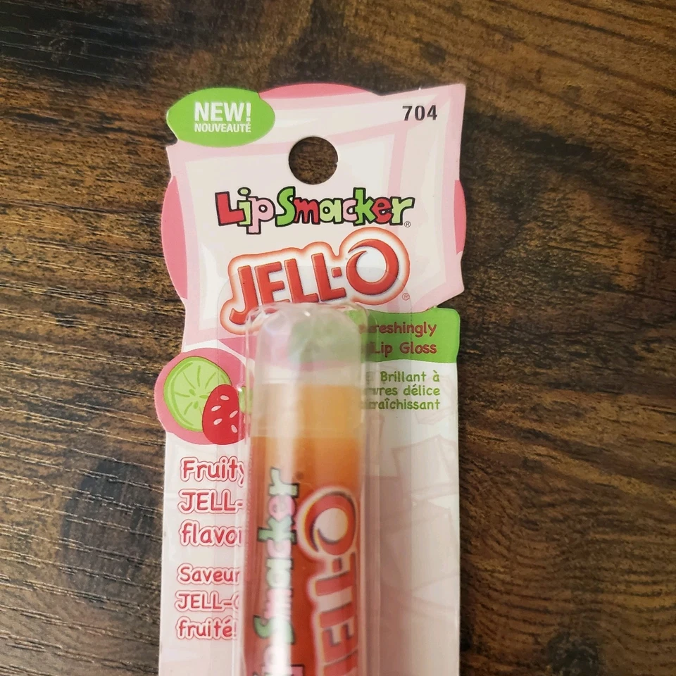 Bálsamo labial vintage Bonne Belle Lip Smacker JELLO 704 sabor fresa kiwi Y2K Foto 2 de 4