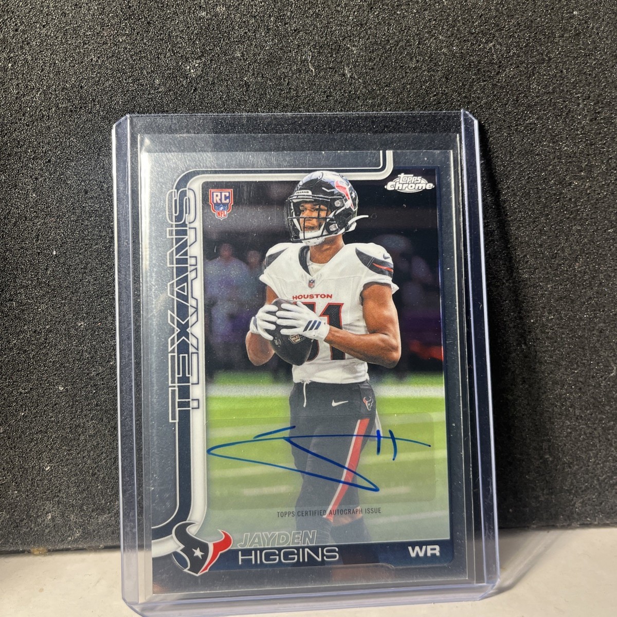 2025 Topps Chrome Jayden Higgins Texans RC Autograph Variation