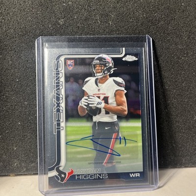 2025 Topps Chrome Jayden Higgins Texans RC Autograph Variation