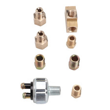 Universal Hydraulic Pressure Brake Light Switch Kit, Brass, Automatic Operation,