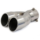 7.5cm/3" Inlet Dia Double Row Stainless Steel Exhaust Muffler Tip for Auto Car