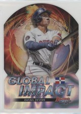 2022 Bowman's Best Global Impact Die-Cuts Lava Refractor 6/50 Rafael Devers 4f5