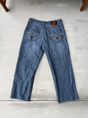 Ecko Unltd Jeans Mens 36 Blue Denim Baggy Fit Y2K Skater Grunge Urban Gorpcore