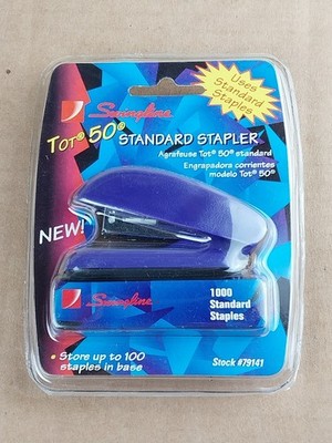 Vintage Blue Swingline Tot 50 Mini Stapler w/ Staples