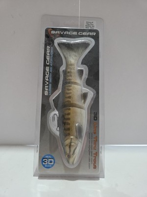 Savage Gear 3d 8'' Line Thru Trout Swimbait Moderate Sink Baby Bass 3 1/2 Oz