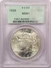 1926 Peace Silver Dollar $1, PCGS MS64 OGH, Choice Uncirculated BU