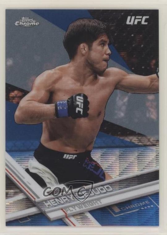 2017 Topps Chrome UFC Blue Wave Refractor 59/75 Henry Cejudo #27 3b3