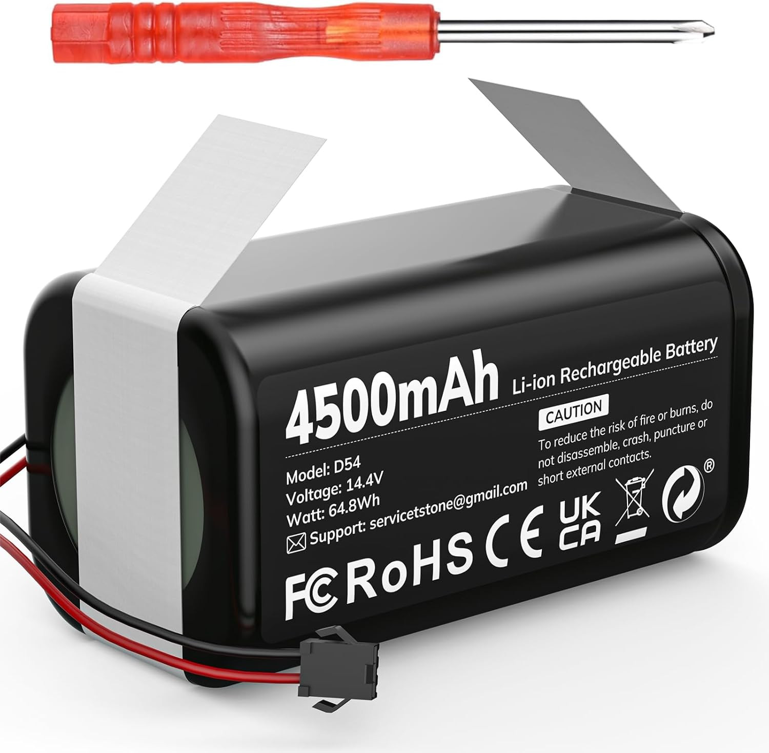 Batteria 14.4V 2600mAh Li-ion per Robot Aspirapolvere - Ricambio Compatibile C