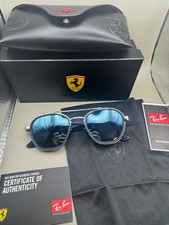 Ray-Ban Scuderia Ferrari Limited Edition Sunglasses Silver-Blue/ £250/Unisex-New