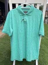 NWT Saddlebred Men's sz Large Light Mint Green Polo Golf Shirt New, Ret. 34