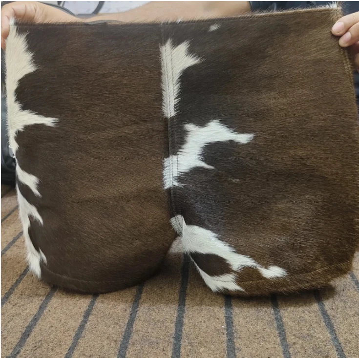 Women’s Western Cowhide Shorts – Genuine Hair-On Pony Skin, Natural Pattern, Lac - Image 4 of 4