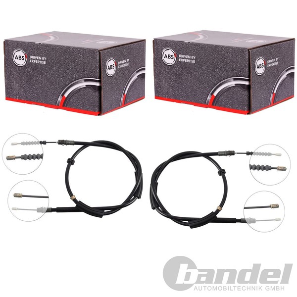 2X A.B.S. Handbremsseile Hinten Passend FüR Ford Cougar Mondeo Scheibenbremse LI-image