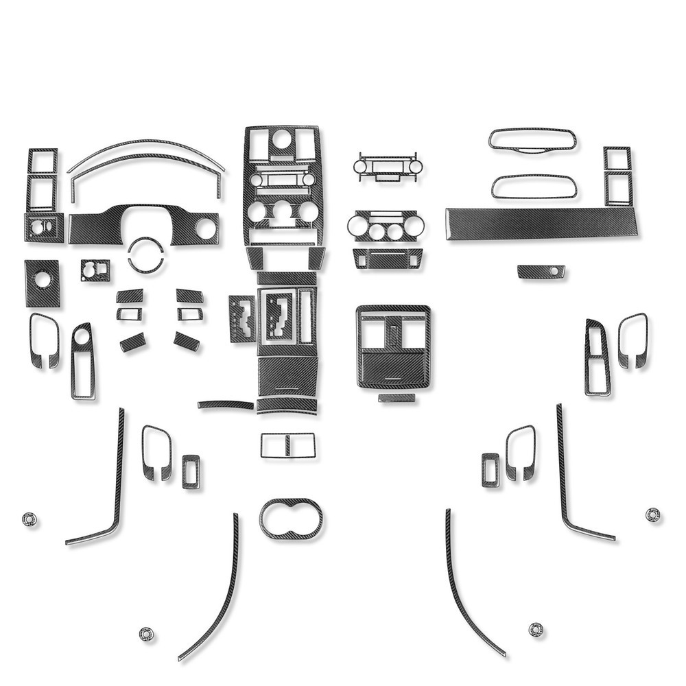 72Pcs Whole Interior Trim Kits Carbon Fiber Decal For Chrysler 300 300C 2005-07