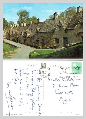Alte Postkarte - Arlington Row, Bibury, Gloucestershire VERSCHICKT
