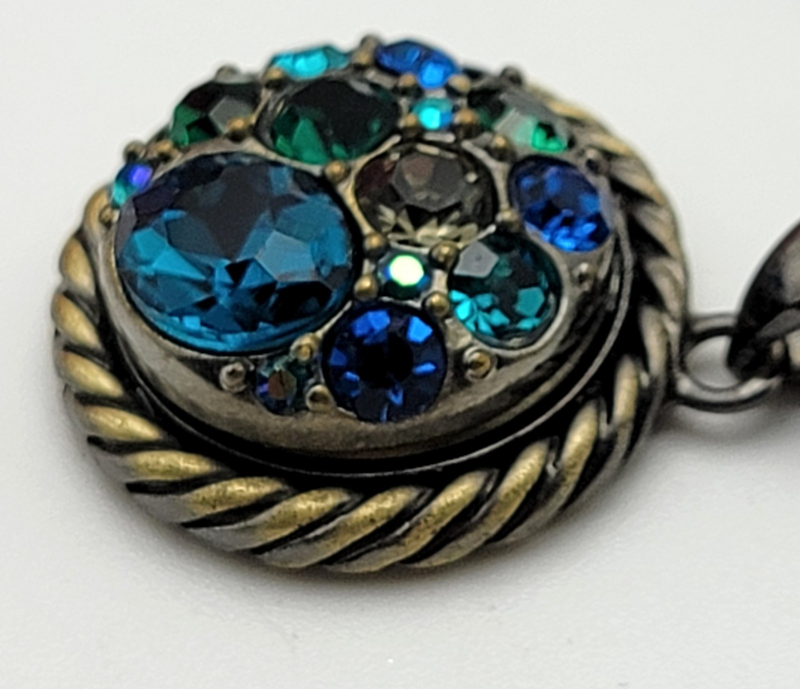 Ginger Snaps Multicolor Crystal Circle Pendant Ne… - image 3