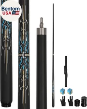 Carbon Fiber Pool Cue Stick 19.5 Oz, Professional 10Mm Rainbow Tip, 3 * 8 * 8 Jo