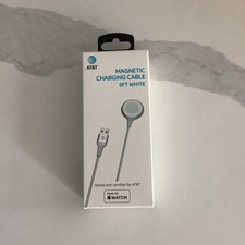 AT&T Magnetic Braided Charging Cable 6 ft White for Apple Watch Series 1-4
