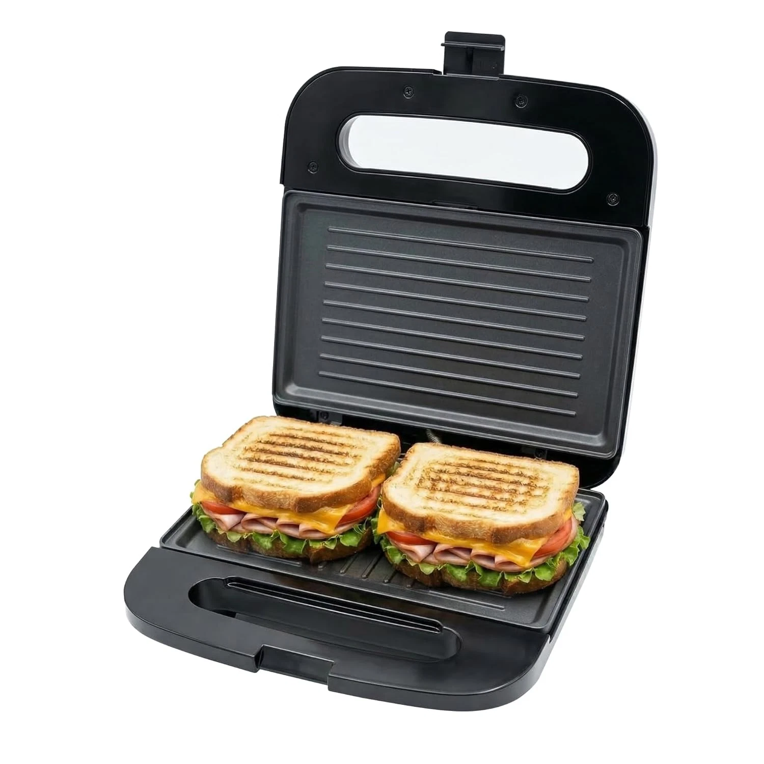 OVENTE Electric Panini Press Grill Sandwich Maker Indoor Grill LED Lights