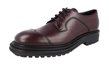 PRADA HIGH-END Derby Dress Shoes Welt Sewn 4xSole Burgundy NEW -  US 10 EU 43