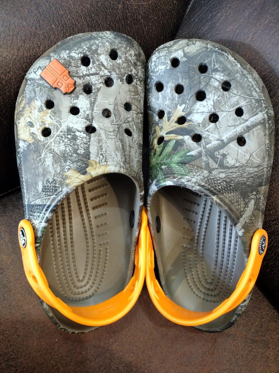 Luke Combs Crocs X Bootlegger Camo Men Wom Slip On Clogs Green Orange  EUC