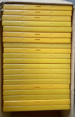 20 x Amaray Style Gelb DVD/CD Aufbewahrungskoffer Top Zustand