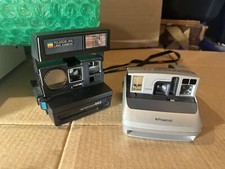 2 Rare Polaroid Instant Cameras Lot Film 600 Kenneth Cole Autofocus 660se
