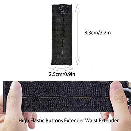 5 Pcs Elastic Pants Waist Extenders, Button Extenders for Jeans, Adjustable - Bild 3 von 6