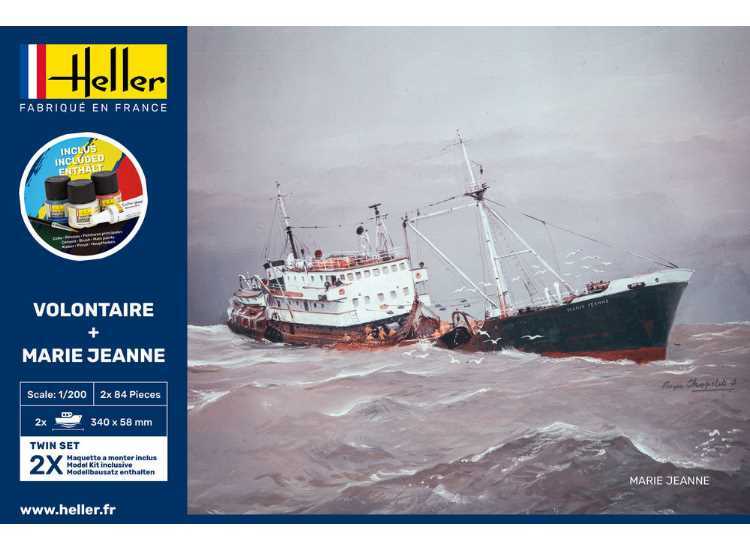 Heller 1/200 55604 Volontaire & Marie Jeanne Starter / Gift Set (2 kits)