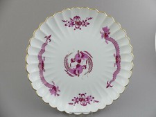 ⚔ Meissen  Kuchenschale Platte reicher Drache purpur Pfeifferzeit 1.Wahl