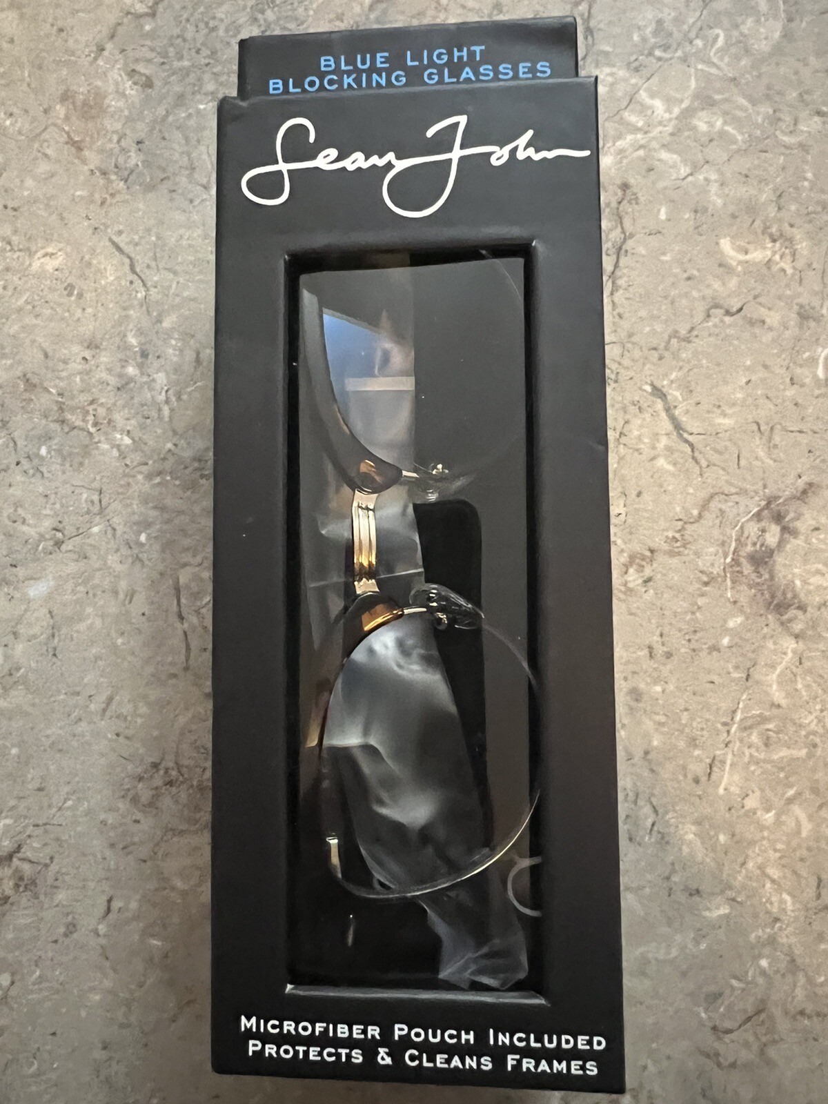 Sean John Blue Light Blocking Glasses with Pouch in Wooster Style