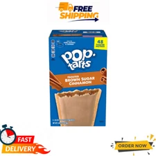 Pop-Tarts Brown Sugar Cinnamon, 48 Ct., Toaster Pastries Breakfast Snack