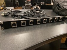 8 Channel Ear Splitter Rack Mount with 5ft/10ft Microphone Splitter Snake