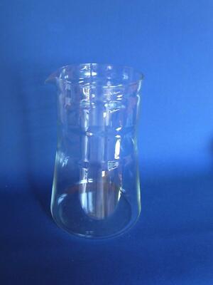 SCHOTT Mainz Jena Glas KARAFFE Kolben Kanne Ausguss H 22 cm Vase