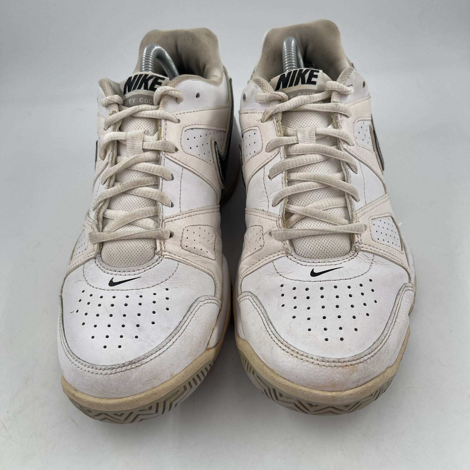 SAOLA Scarpe da passeggio Nike City Court VII bianche casual in pelle taglia 9