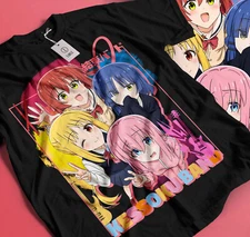 Bocchi the Rock  Kessoku Band Unisex Black T-Shirt Anime Manga 395