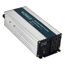 Inverter Onda Sinusoidale Pura 1200W Convertitore di Potenza 24V a 110V 220V Camion Campeggio Solare