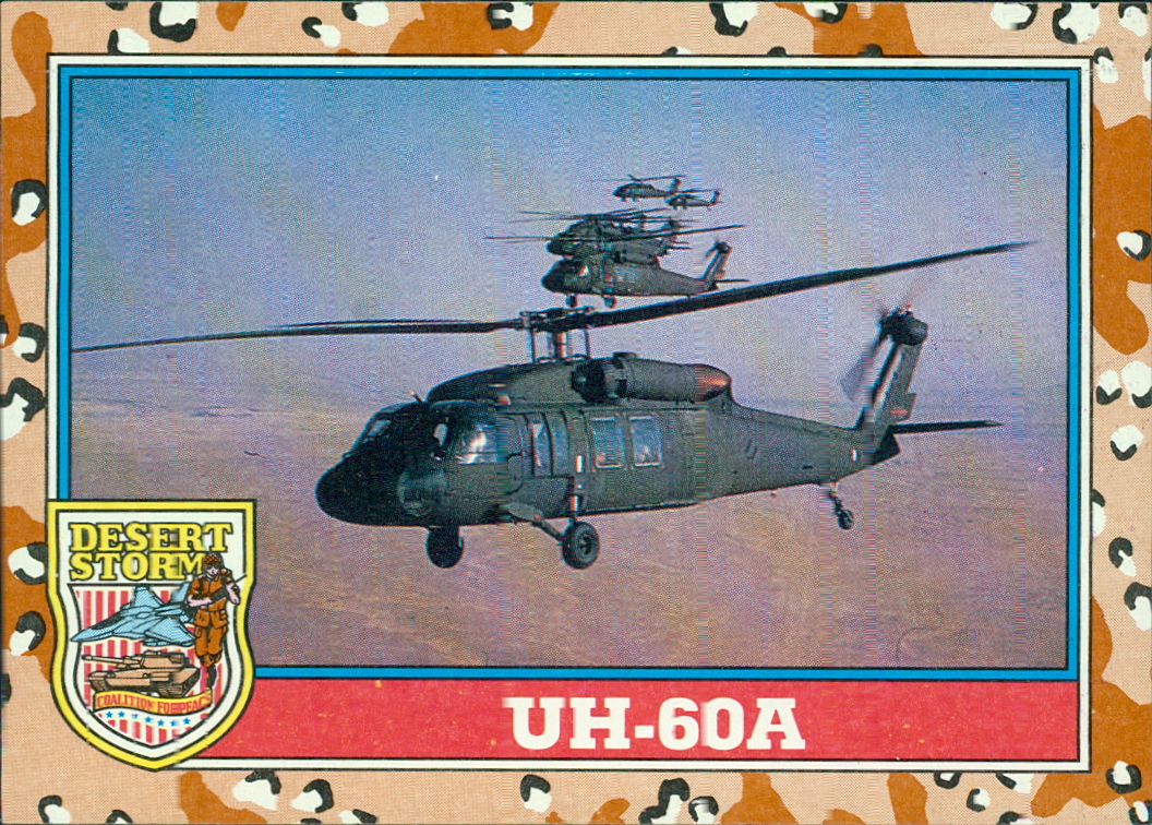 1991 Topps Desert Storm Trading Cards - #130 UH-60A Helicopter