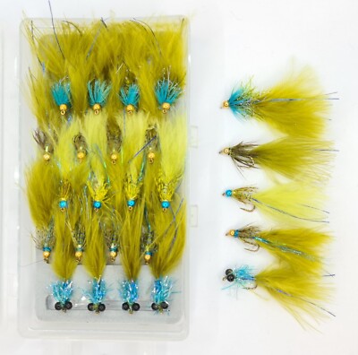 6 X Short Tail Blue Flash Damsel Booby - Trout Fishing Flies - Foto 10
