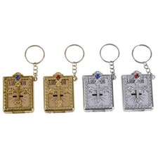Mini HOLY Bible Keychain Religious Christian Jesus Cross Keyring xw~