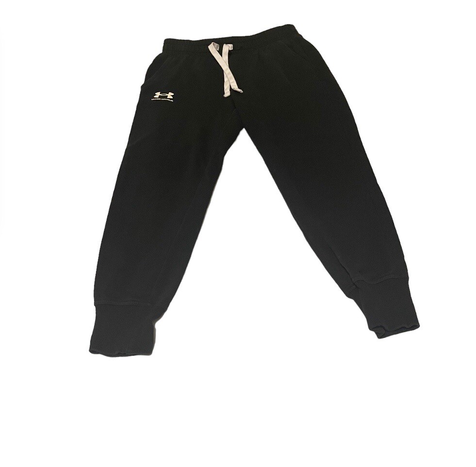 Under Armour Mens Small Black Lightweight Sweatpants with Pockets for Activewear