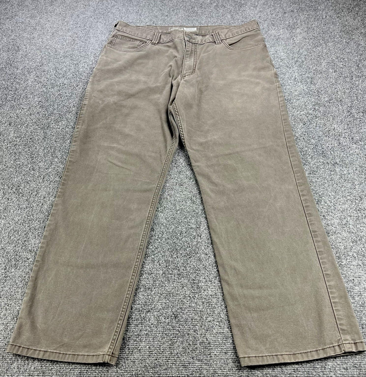 Carhartt Men's Relaxed Fit Rugged Flex Carpenter Pants 36x30 Beige Canvas Workwear