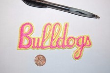 Georgia Bulldogs Pink Script with Yellow Border Script 5