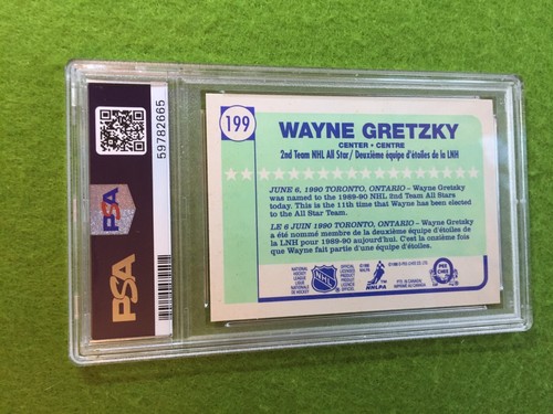 Wayne Gretzky 1990 PSA 9 CARD JERSEY #99 KINGS 1990 O-Pee-Chee WAYNE GRETZKY psa - Picture 23 of 24