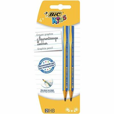 BIC Kinder Dreieck-Anfänger-Bleistift Evolution, HB, Blister A 2 Stück, 2-Specialise